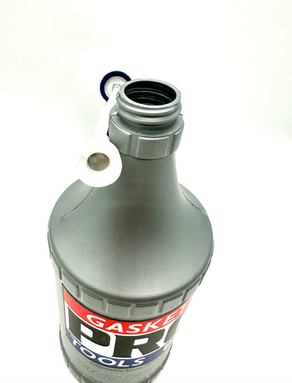 Gasket Pro 32oz 360-Degree Filter Bottle with Gray & Blue Delta Industries Spray Head - USA Designed & Assembled