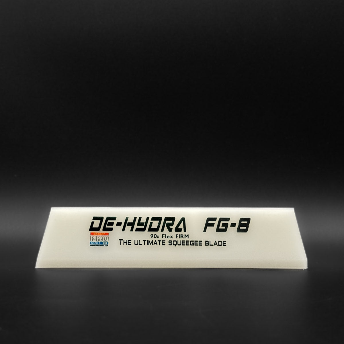 De-Hydra 8 inch squeegee blade 90 durometer flex/firm designed for flat glass window tinting and solution extraction