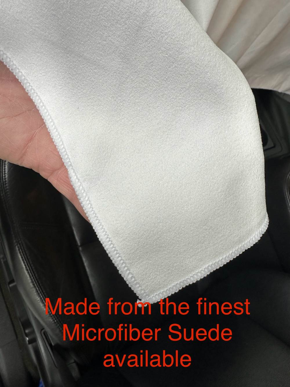 Close-up of microfiber suede texture on Protective Dash Towel, designed to prevent scratches and absorb excess solution during tinting