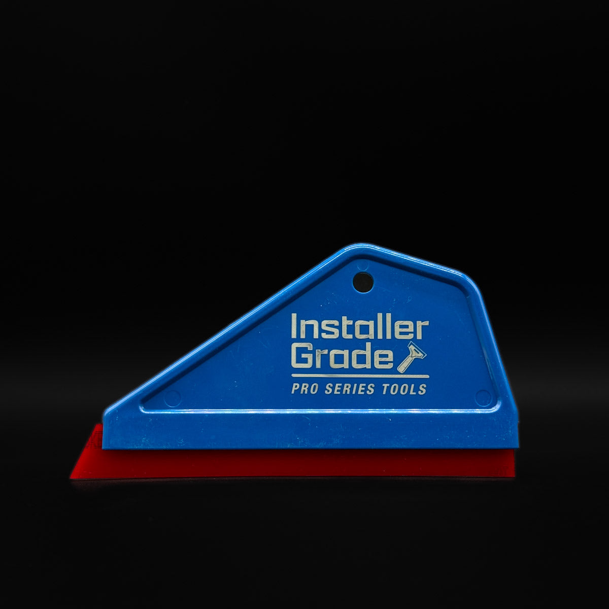 Sidewinder Squeegee Tool with Cyclone Red Blade and Installer Grade Logo – 87 Durometer for Effective Solution Extraction on Curved Surfaces.